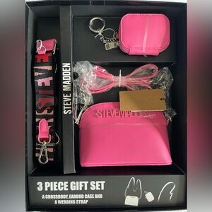 Steve Madden Vibrant Pink Accessory Set